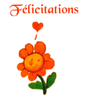 Gif animé félicitations fleur